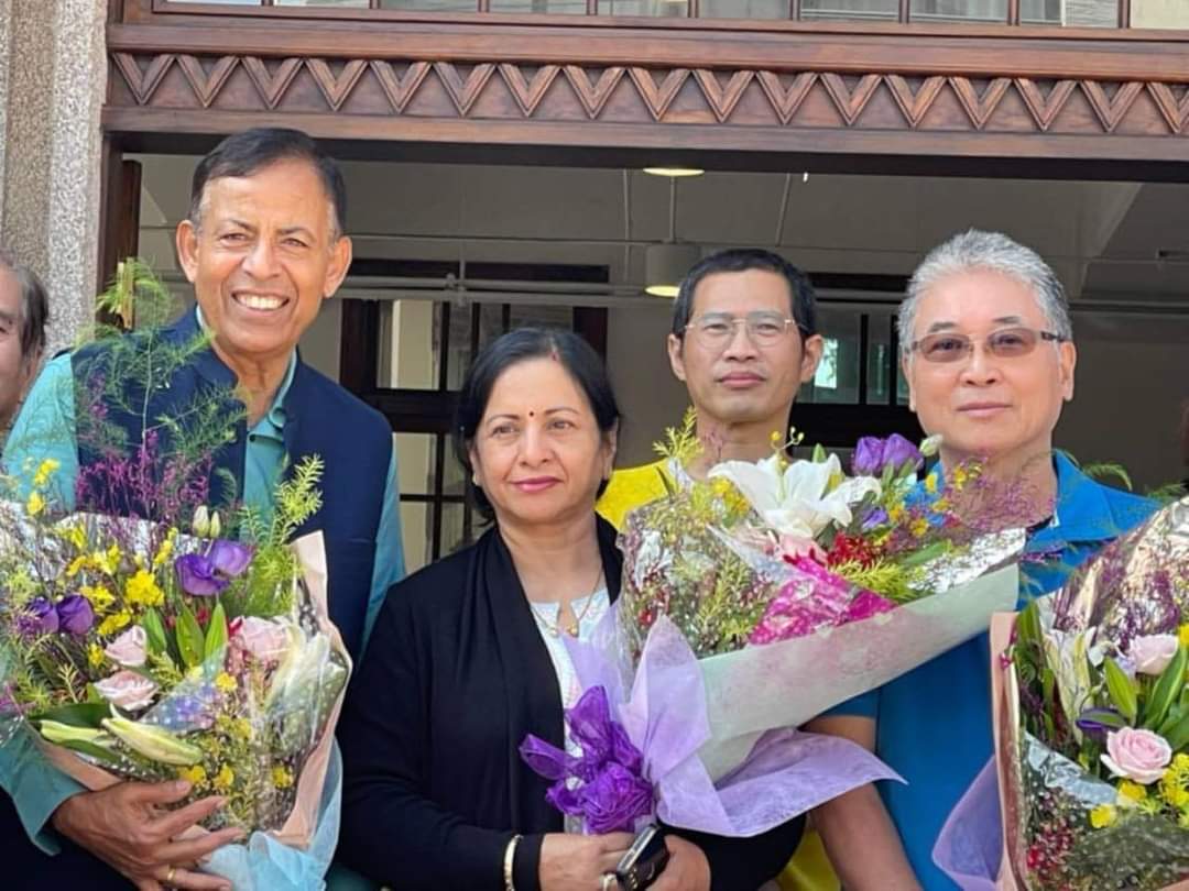Archival photograph of Dr. Banerji in a botanical setting